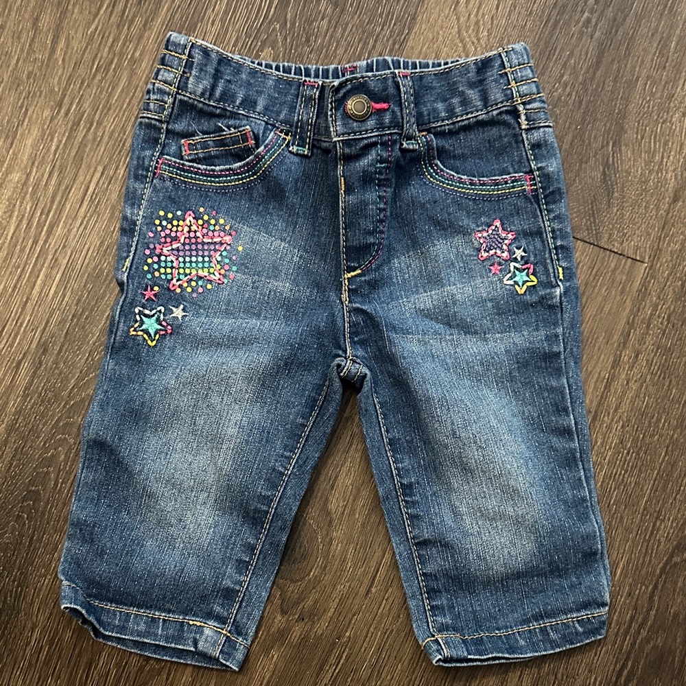 Healthtex Blue Jeans with Star Embroidery